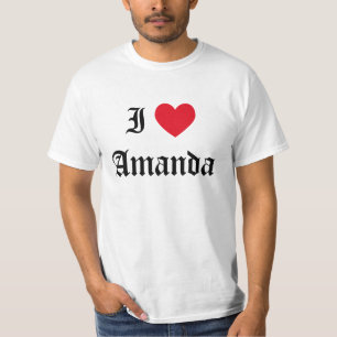 Camiseta I Love Name Shirt