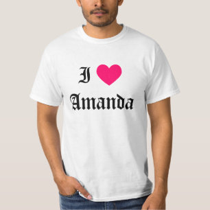 Camiseta I Love Name Shirt