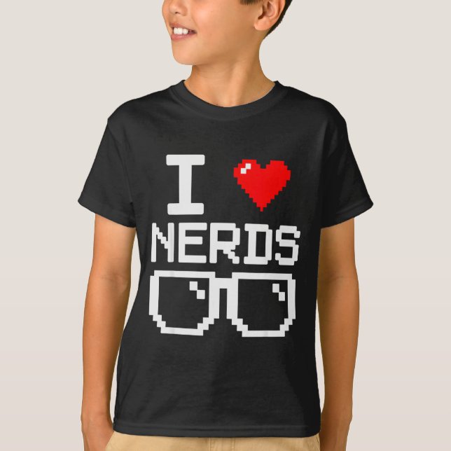 Camiseta I Love Nerds I Heart Nerds For Science Book Knowle (Anverso)
