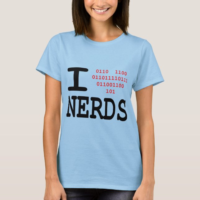 Camiseta I love nerds - ringer tee (Anverso)