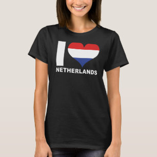 Camiseta I Love Netherlands Heart Flag Países Bajos