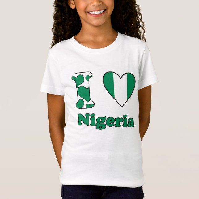 Camiseta I love Nigeria (Anverso)