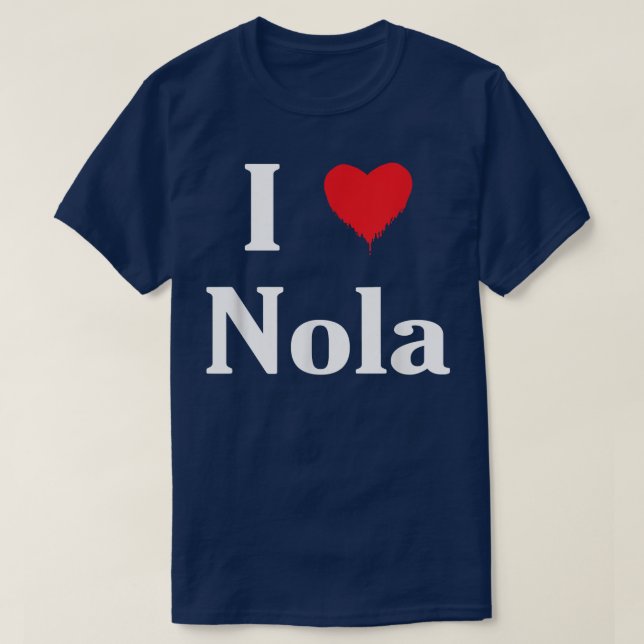 Camiseta I Love Nola Cool Name  (Diseño del anverso)