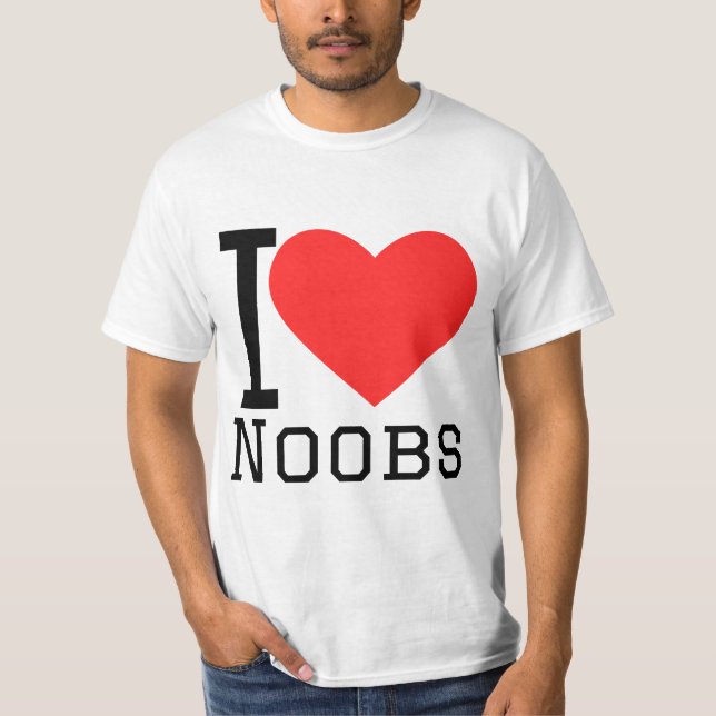 Camiseta I love noobs (Anverso)