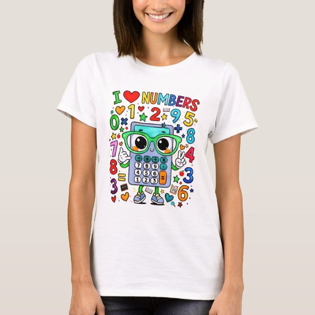 Camiseta I Love Numbers Maths T Shirt for Teachers for (Anverso)