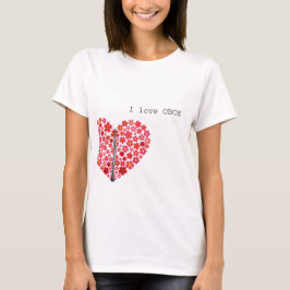 Camiseta I love OBOE T-shirts　オーボエTシャツ