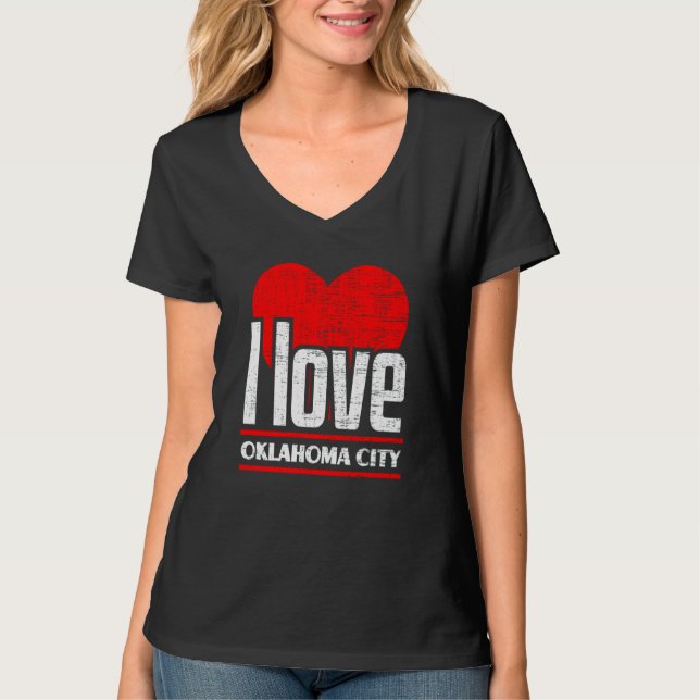 Camiseta I Love Oklahoma City Best Home City I Heart Oklaho (Anverso)