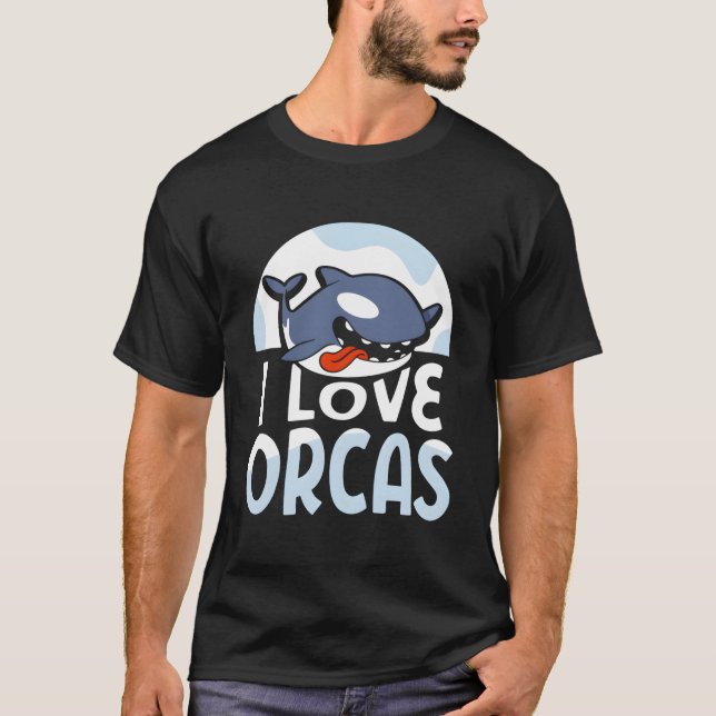 Camiseta I Love Orcas Protect Sea Whale Orca (Anverso)