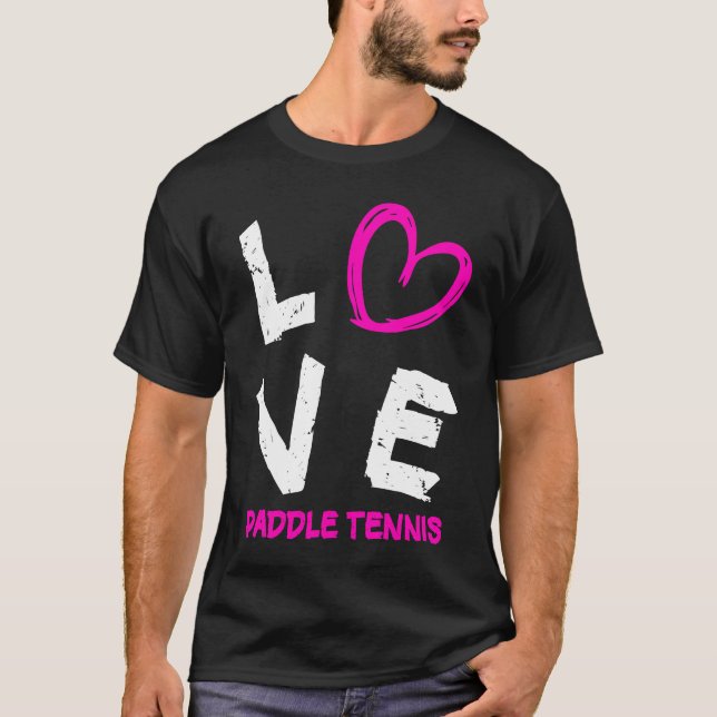 Camiseta I Love Paddle Tennis Heart (Anverso)