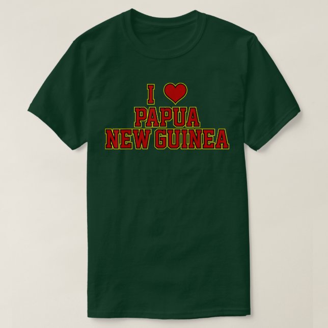 Camiseta I Love Papua New Guinea  (Diseño del anverso)