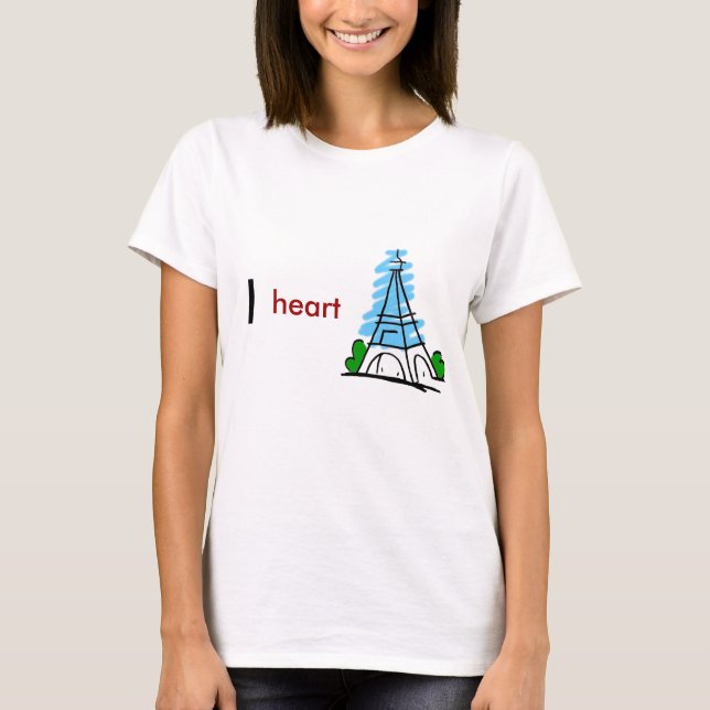 Camiseta I love Paris (Anverso)