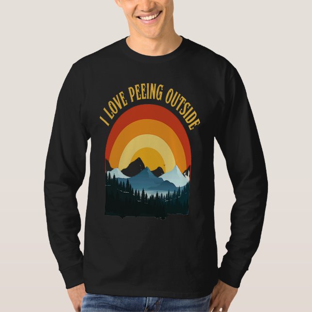 Camiseta I love peeing outside funny hiking camping lovers (Anverso)