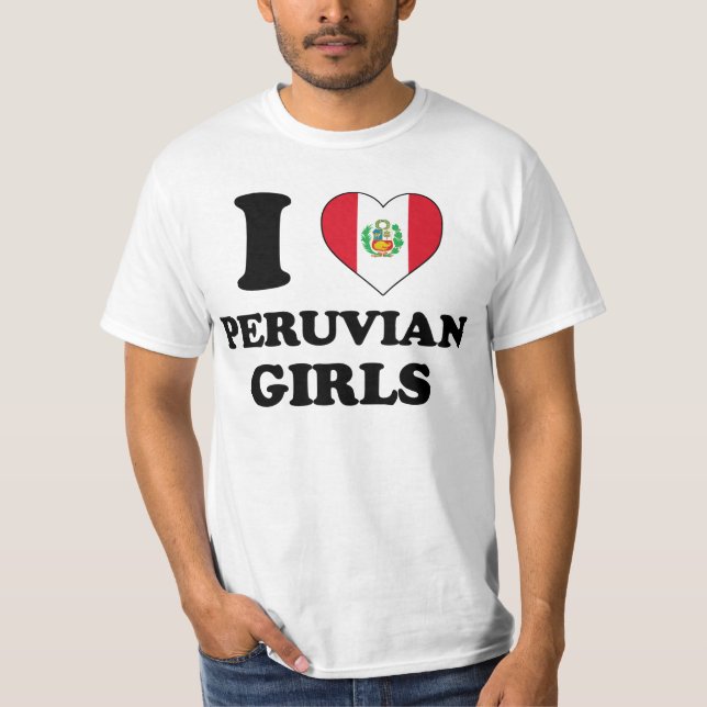 Camiseta I love Peruvian Girls (Anverso)