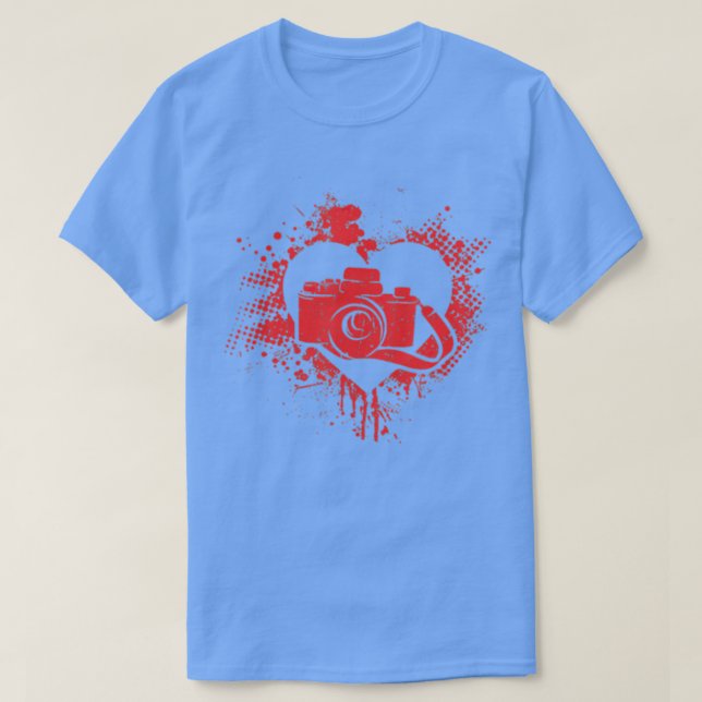 Camiseta I Love Photography Funny Photographer Camera Valen (Diseño del anverso)