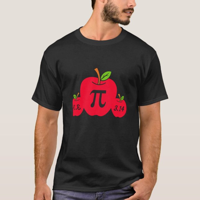 Camiseta I Love Pi apple Pi Day Math Nerd Pie 3 14 Teacher (Anverso)