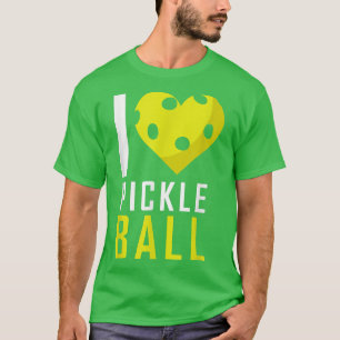 Camiseta I Love Pickleball , Funny Heart Retirement Gift 