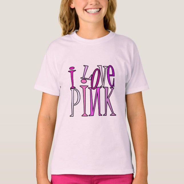 Camiseta I love pink (Anverso)