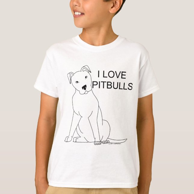 Camiseta I Love Pitbulls (Anverso)