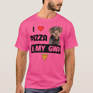 Camiseta I Love Pizza And My German Wirehaired Pointer Hunt