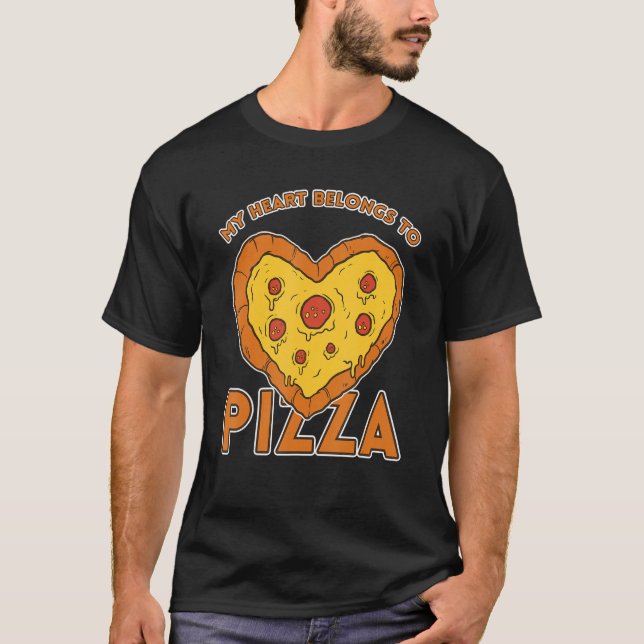 Camiseta I Love Pizza Heart Valentines Day_4 (Anverso)