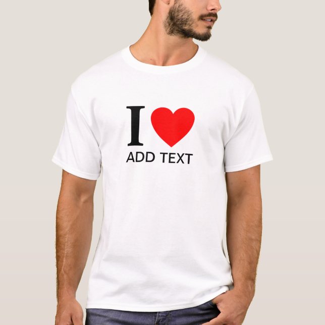 Camiseta I Love (plantilla) (Anverso)
