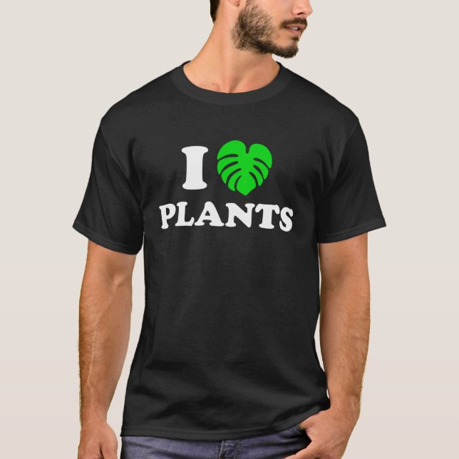 Camiseta I Love Plants Cute  Monstera Leaf Heart Garden Mam (Anverso)