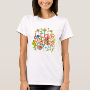 Camiseta I Love Plants Gardening California Poppies Herbs
