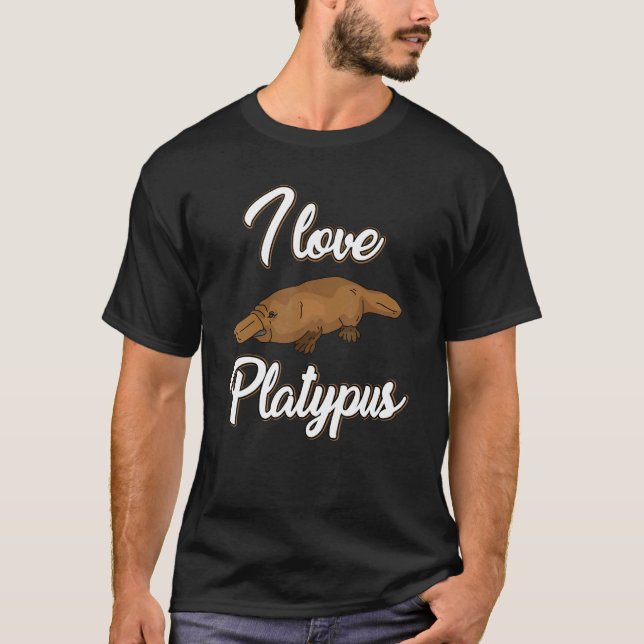 Camiseta I Love Platypus Apparel Cute Platypuses   (Anverso)