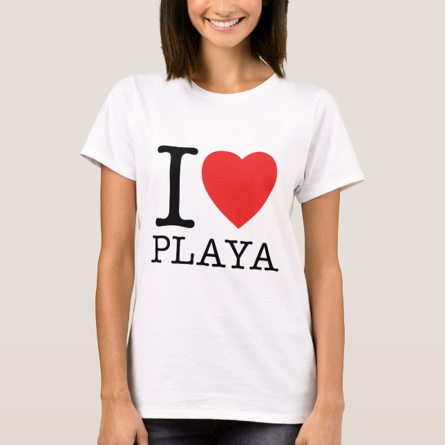 Camiseta I Love Playa (Anverso)