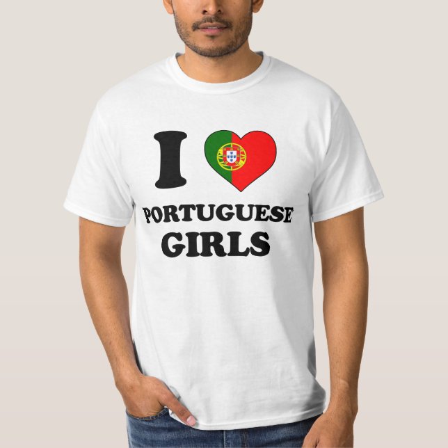 Camiseta I love Portuguese Girls (Anverso)