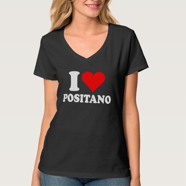 Camiseta I Love Positano I Love Italy Travel Heart Amalfi C (Anverso)