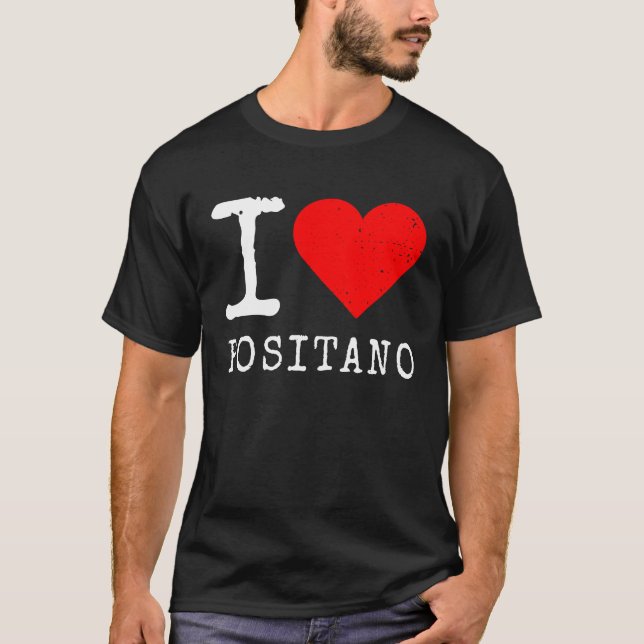 Camiseta I Love Positano I Love Italy Travel Heart Amalfi C (Anverso)