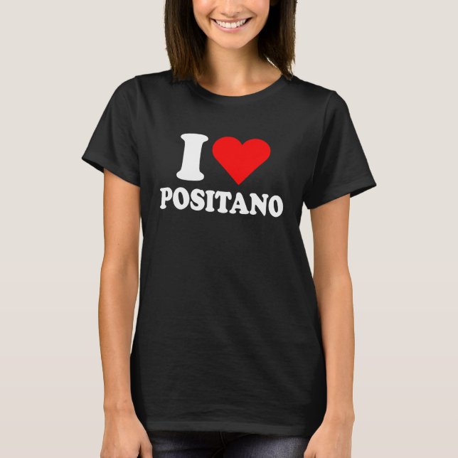 Camiseta I Love Positano I Love Italy Travel Heart Amalfi C (Anverso)