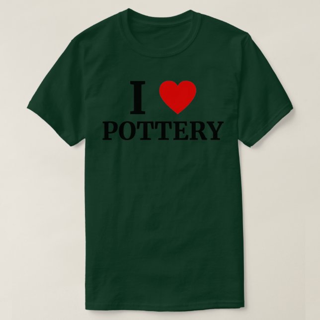 Camiseta I Love Pottery Heart 2 (Diseño del anverso)
