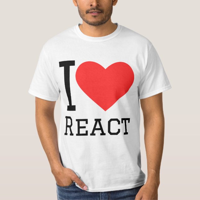 Camiseta I love react (Anverso)