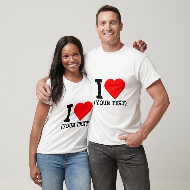 Camiseta I LOVE reutilizable (Unisexo)