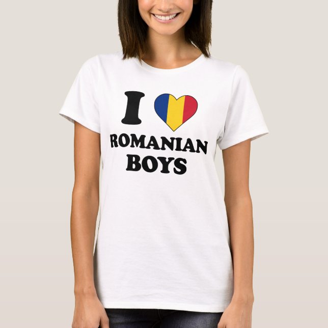 Camiseta I love Romanian Boys (Anverso)