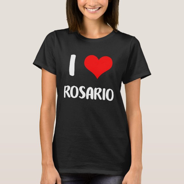 Camiseta I love ROSARIO  valentine guy heart Anniversary 6 (Anverso)