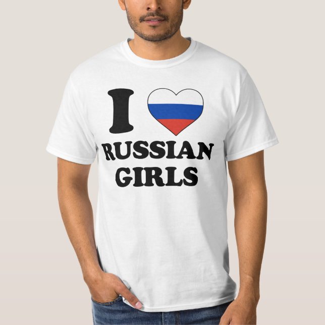 Camiseta I love Russian Girls (Anverso)