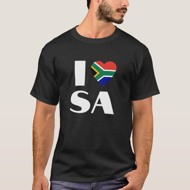 Camiseta I love SA South Africa Saffa (Anverso)