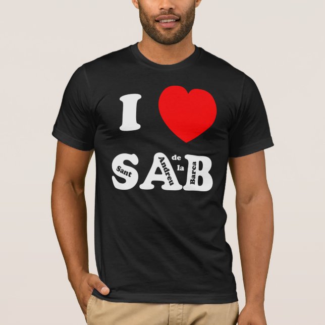 Camiseta I Love SAB (dos lineas) (Anverso)