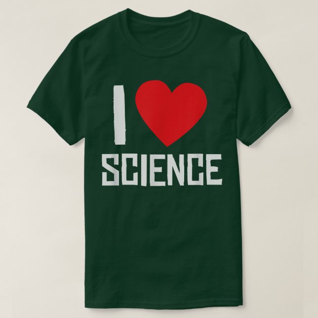 Camiseta I Love Science - Heart - Nerd  (Diseño del anverso)