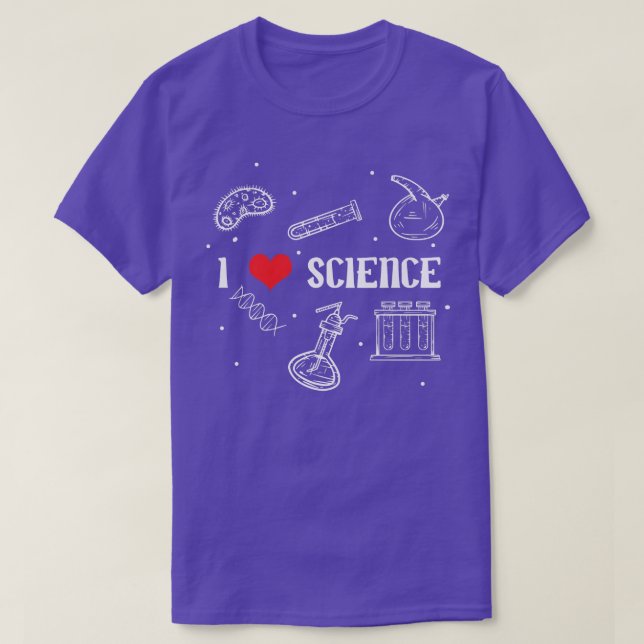 Camiseta I Love Science Premium  (Diseño del anverso)