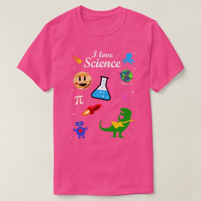 Camiseta I Love ScienceTShirt  (Diseño del anverso)