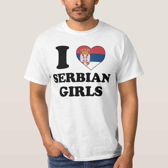 Camiseta I love Serbian Girls (Anverso)