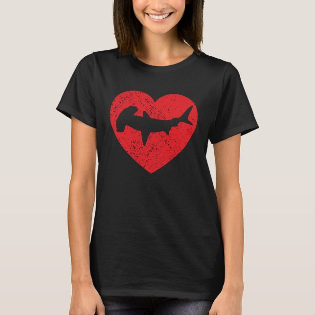 Camiseta I Love Sharks  Hammerhead Shark Valentine s Day He (Anverso)