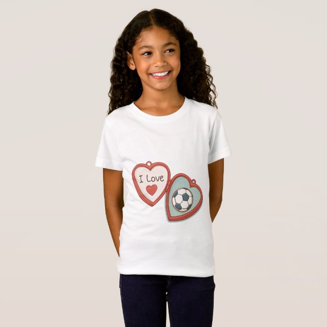 Camiseta I Love Soccer Locket (Anverso completo)