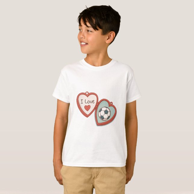 Camiseta I Love Soccer Locket (Anverso completo)