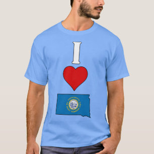 Camiseta I Love South Dakota Vertical I Heart South Dakota