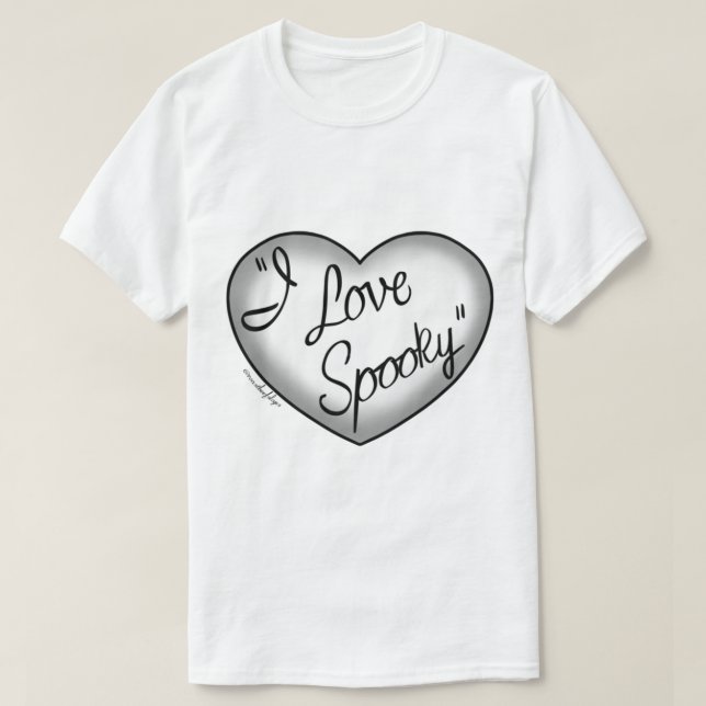 Camiseta I love spooky design   (Diseño del anverso)